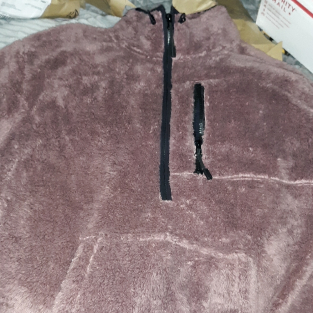 VC pink zip up halfway Hoodie soft jacket